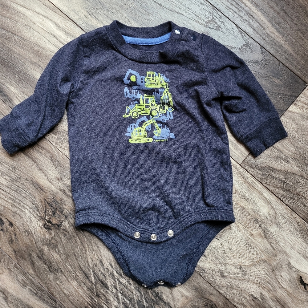 Carhartt Navy Blue Construction Print Bodysuit